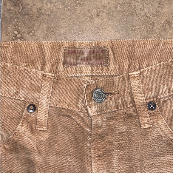 tan flare jeans - Picture 2 of 3